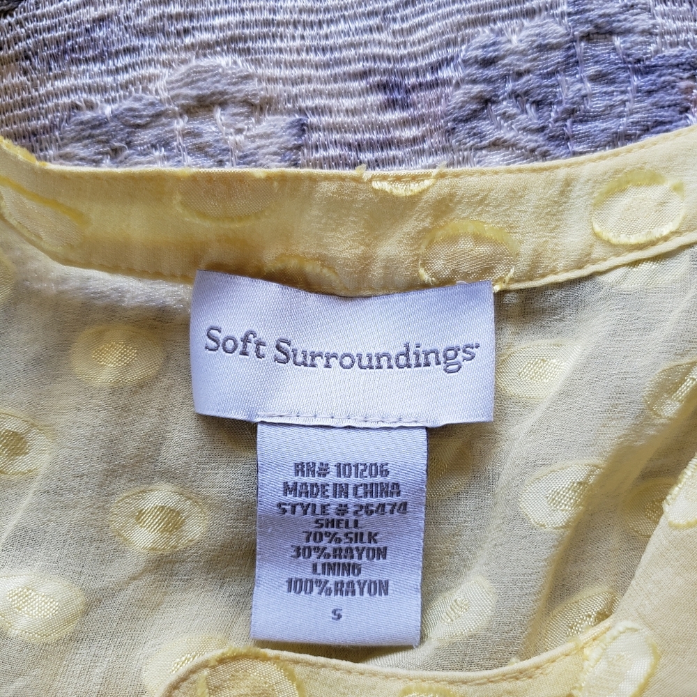 Soft Surrounding Yellow Button Down Short Sleeves… - image 4